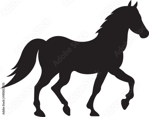 Wallpaper Mural Horse silhouette flat icon. Running, jumping, trotting, rearing horse vector isolated on transparent background. Wild animal symbol vector illustration. Torontodigital.ca