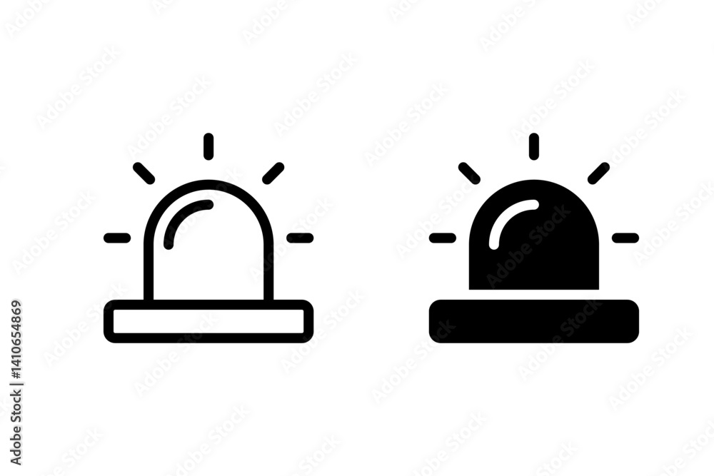 emergency siren icon. Suitable for emergency, safety, security, and warning themes. Clean, minimalist design, isolated on a transparent background emergency siren icon. Suitable for emergency, safety, security, and warning themes. Clean, minimalist design, isolated on a transparent background