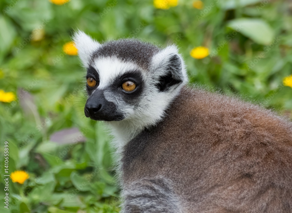 Obraz premium Various wild animals. Ring-tailed lemur photos.