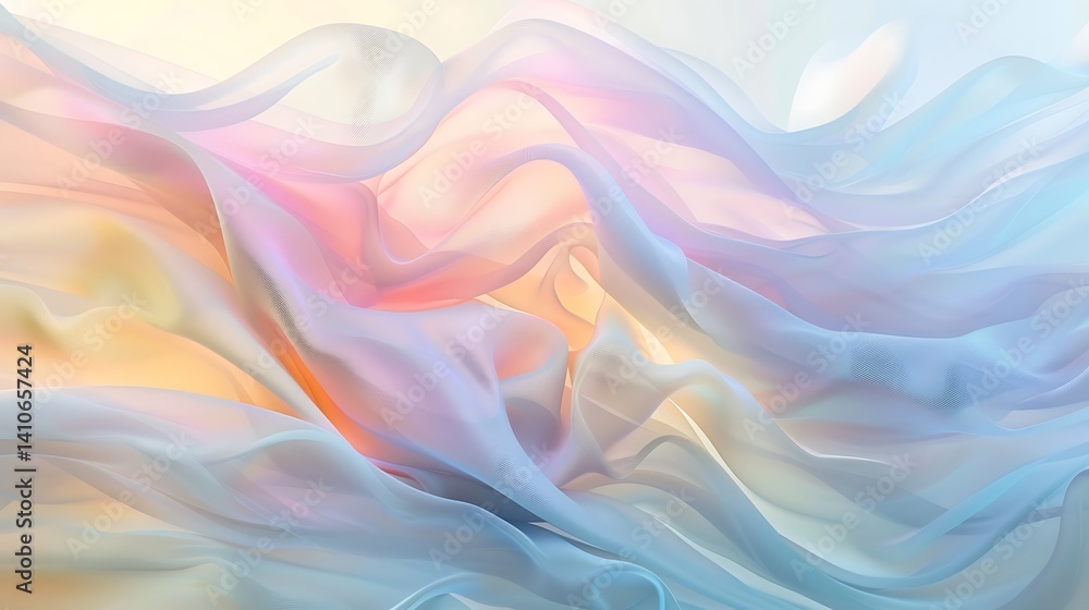 Obraz premium Elegant Abstract Fluid Designs in Soft Hues and Bold Gradients: A Modern Visual Collection