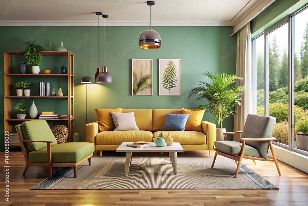 Fototapeta premium Modern Living Room Interior Design Inspiration