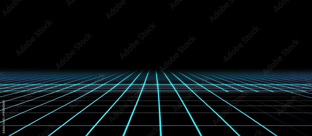 Naklejka premium Digital Grid Perspective