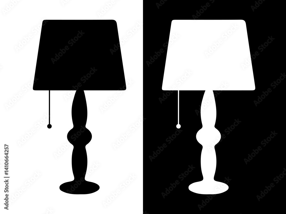 Obraz premium Lamp silhouette illustrations