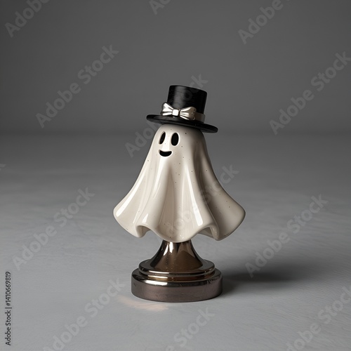 White ghost ornaments on the table