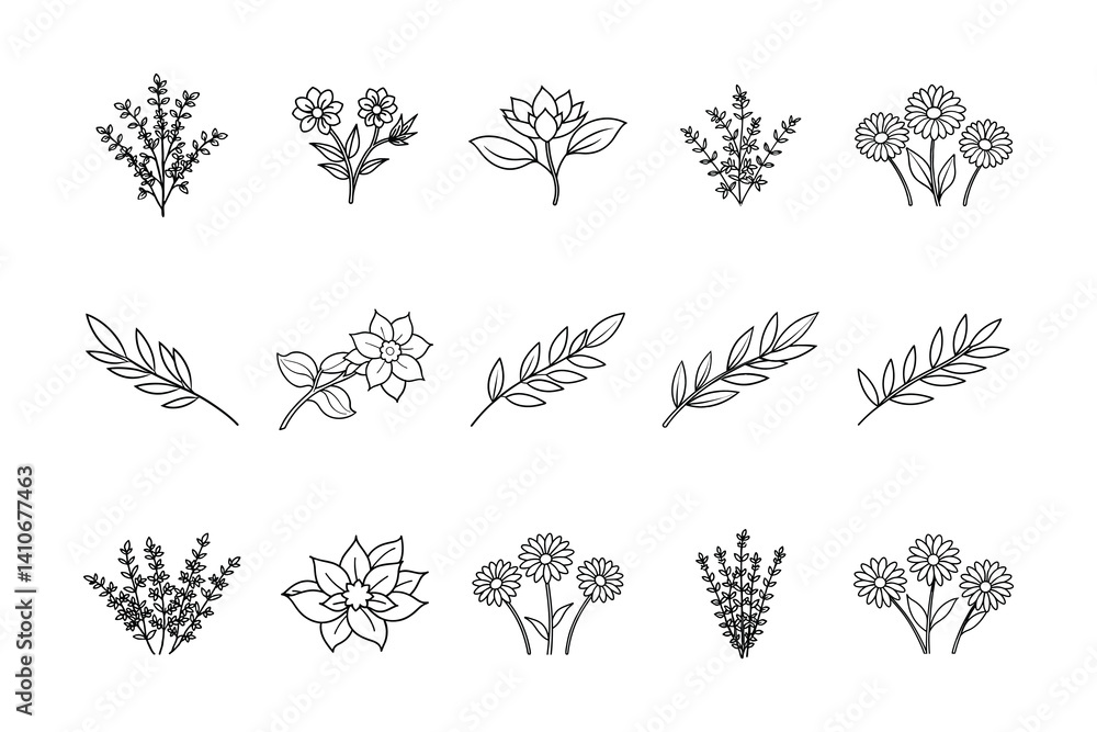 Fototapeta premium Lavender Flower Svg