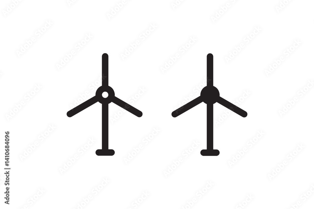 Wind turbine icon set for renewable energy Vector Wind turbine icon set for renewable energy Vector