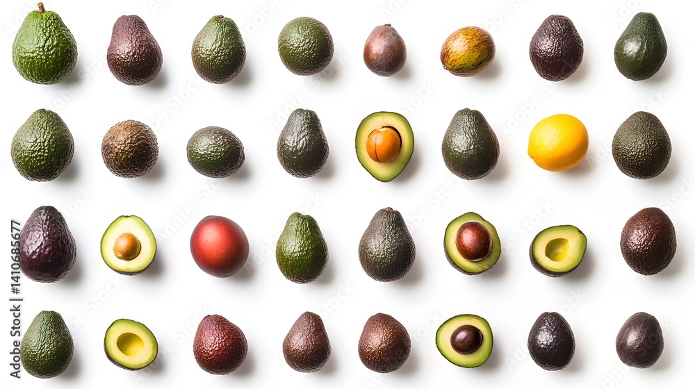 Avocado Variety Flatlay. (3) Avocado Variety Flatlay. (3)