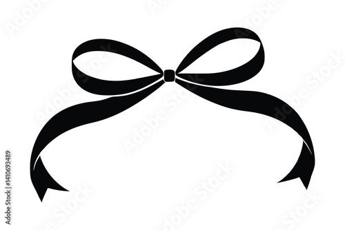 ribbon illustration bow silhouette vector logo holiday icon gift outline satin decoration celebration birthday silk tie elegant accessory fashion shape decorative knot tied for vector graphic See Less