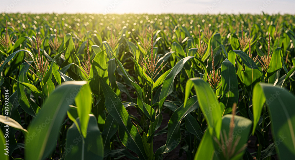 Fototapeta premium corn planting, healthy food