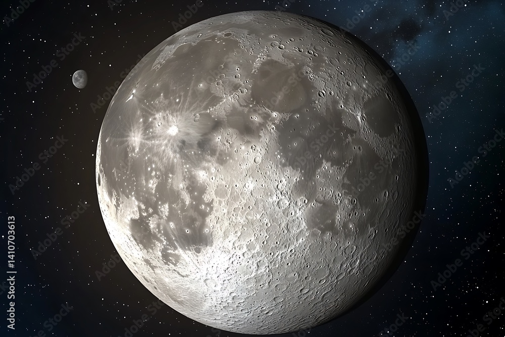 Naklejka premium Moon in Space