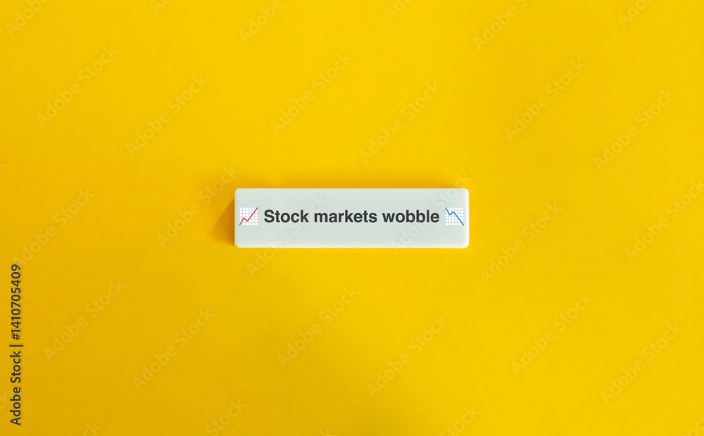 Stock Markets Wobble Banner and Concept Image.