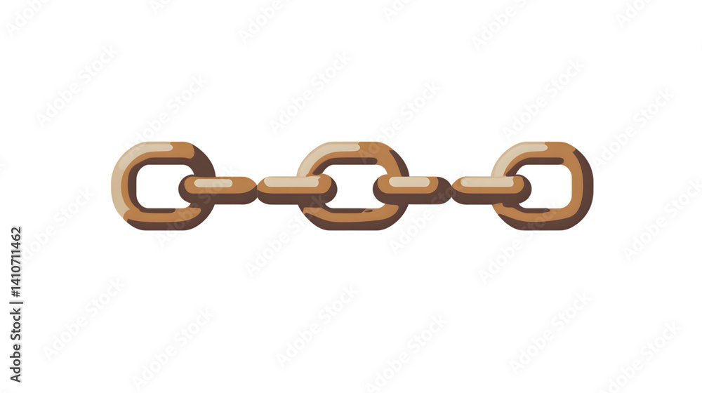 Fototapeta premium Chain Links Illustration A Simple and Effective Design for Various Projects