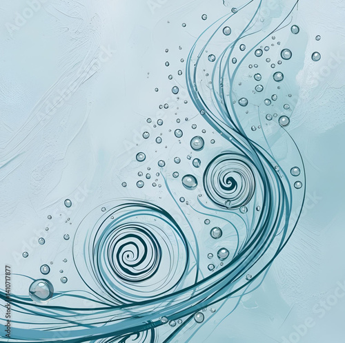 abstract blue background with waves