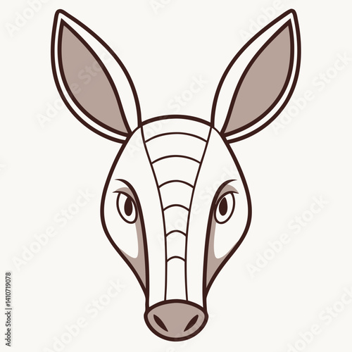 Vector illustration of an aardvark head – perfect for digital art, prints, and logos.