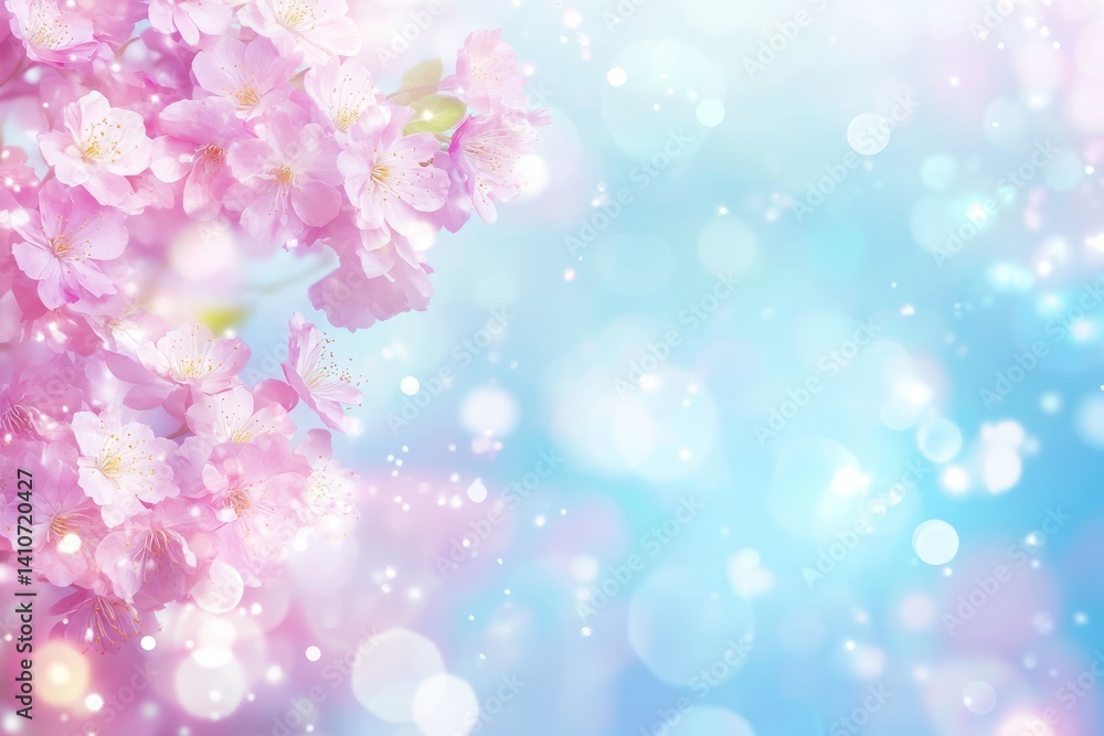 A tranquil garden is filled with soft pink flowers that bloom during the gentle evening light of dusk A tranquil garden is filled with soft pink flowers that bloom during the gentle evening light of dusk