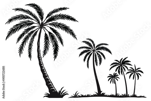 vector illustration of a tropical island
