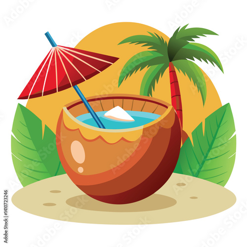 Tropical Coconut Cocktail