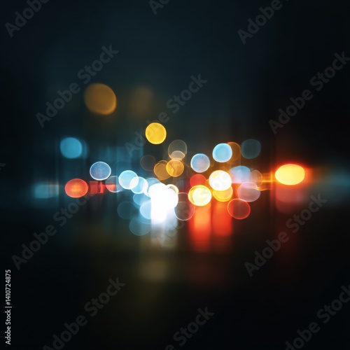 bokeh of lights on black background