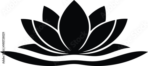 a sleek water lily silhouette