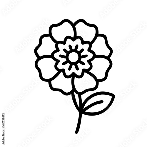 carnation flower line drawn vector art - illustration carnation flower isolated transparent background