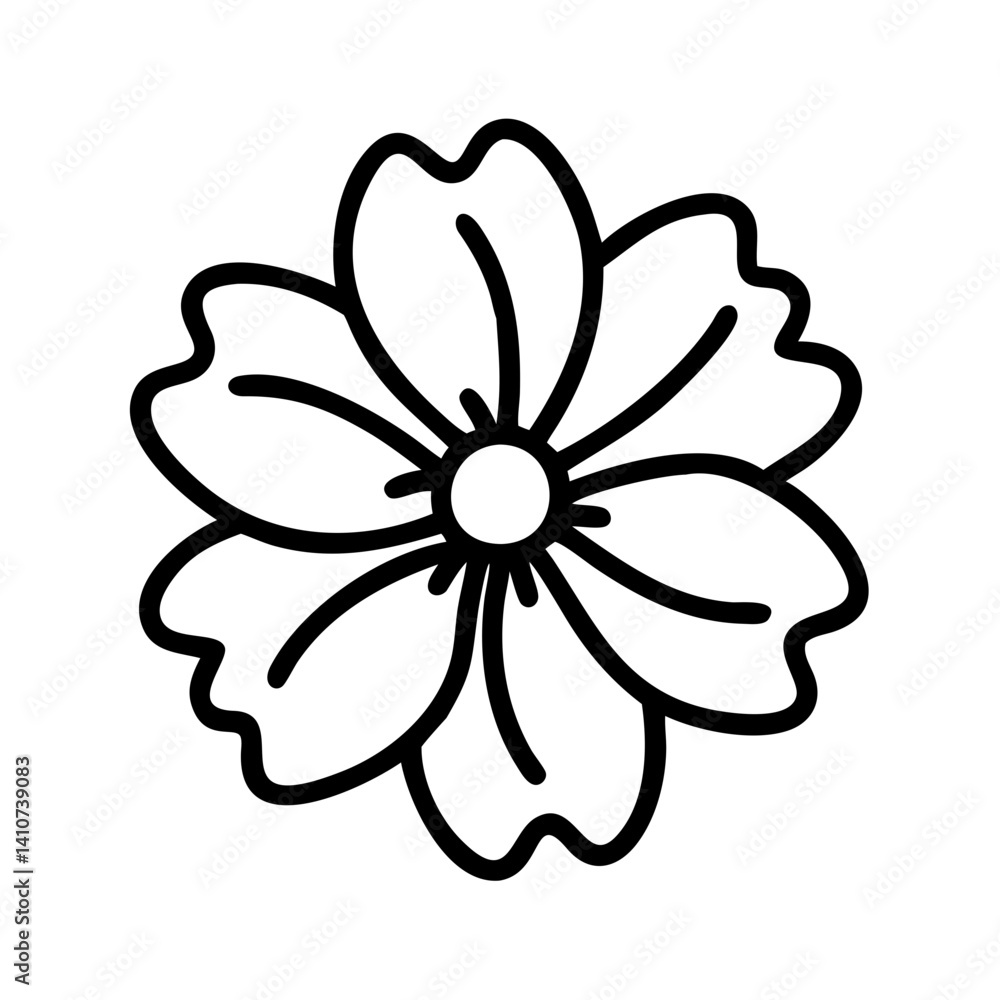 cosmos flower line drawn vector art - illustration cosmos flower isolated transparent background cosmos flower line drawn vector art - illustration cosmos flower isolated transparent background
