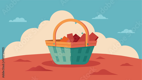 The lack of produce in the oncebountiful basket served as a distressing indication of the dwindling resources amidst the ongoing food crisis.. Vector illustration