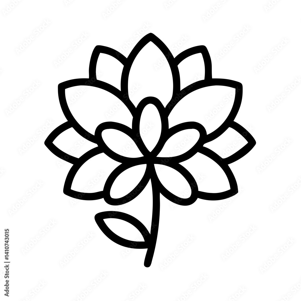sedum flower line drawn vector art - illustration sedum flower isolated transparent background sedum flower line drawn vector art - illustration sedum flower isolated transparent background