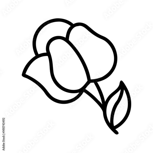 sweet pea flower line drawn vector art - illustration sweet pea flower isolated transparent background