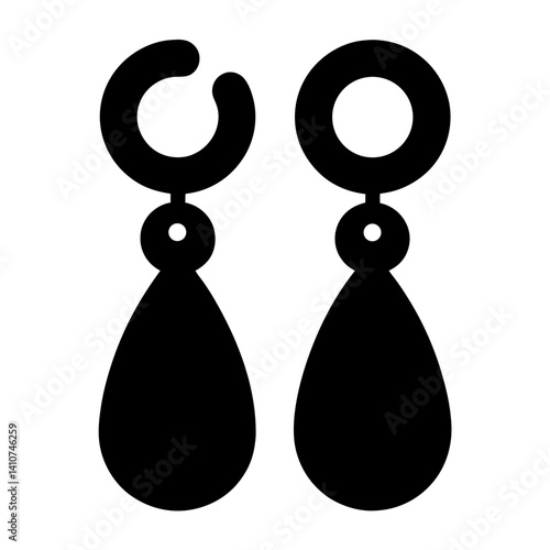 Pair of Stylish Round Earrings with Unique Crescent Moon Cutout Design