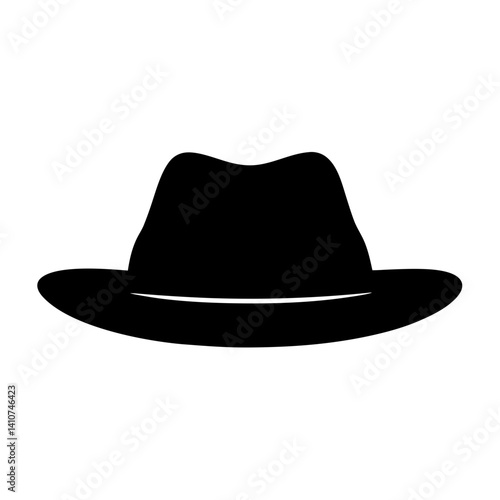 A stylish black fedora hat casting a shadow of mystery and intrigue