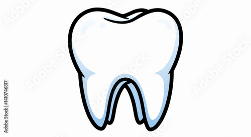 tooth isolated on white background. Vector Illustration