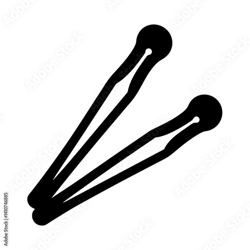 Stylized graphic of two hair pins used for securing hairstyles in place
