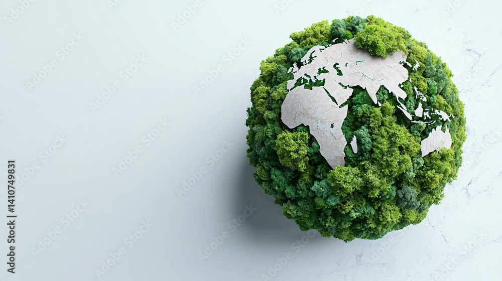 Light-infused forest globe rotating above clean marble surface, dynamic eco light effect, atmosphere clarity, sustainable planet model, bright color grading Light-infused forest globe rotating above clean marble surface, dynamic eco light effect, atmosphere clarity, sustainable planet model, bright color grading