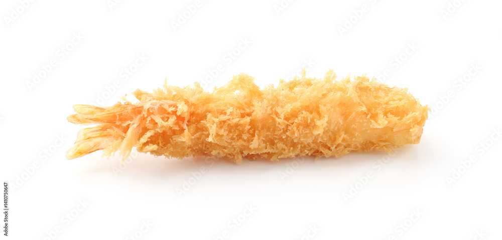 Fototapeta premium One tasty tempura shrimp isolated on white