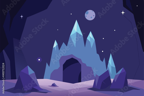 winter landscape with a castle