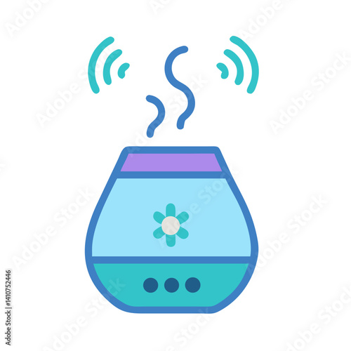 Aroma Diffuser Icon Representing Smart Fragrance and Home Ambience