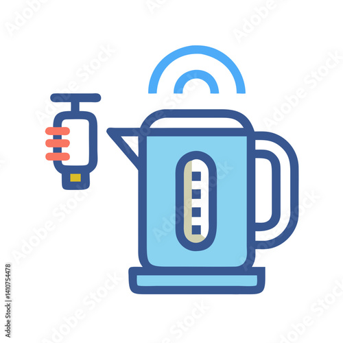 Electric Kettle Icon Representing Smart Beverage Preparation and Heating