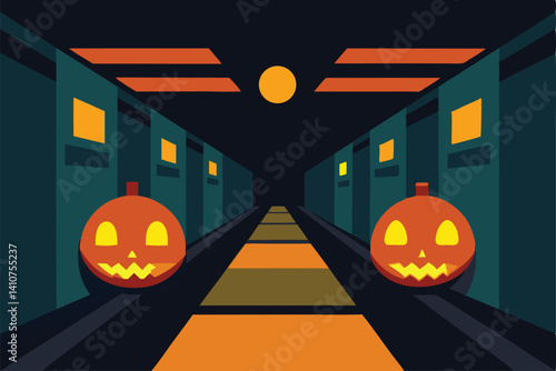 halloween background with pumpkin and pumpkins