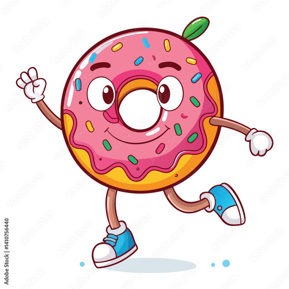 Obraz premium Energetic Donut Running