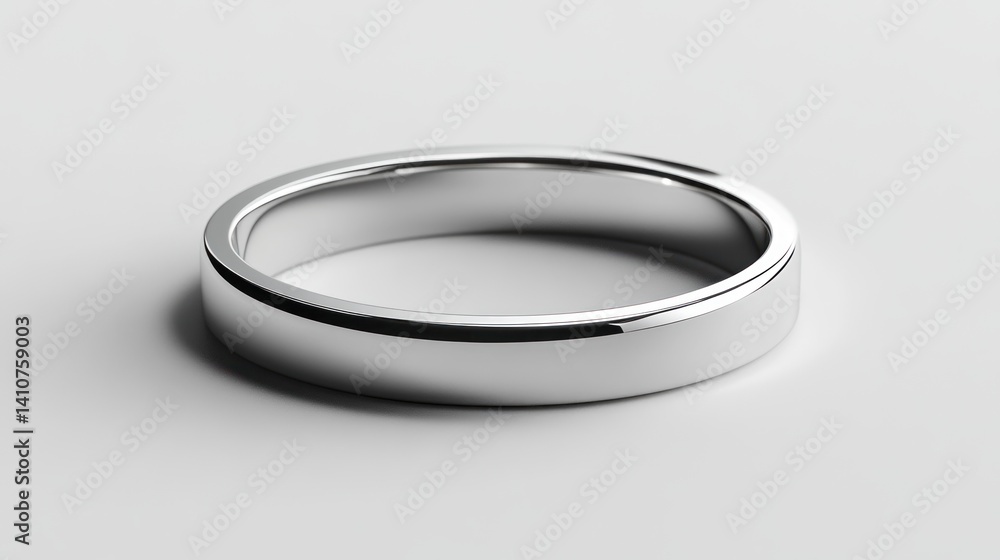 Elegant Silver Ring on a Neutral Background Perfect for Jewelry Wedding and Fashion Themes Elegant Silver Ring on a Neutral Background Perfect for Jewelry Wedding and Fashion Themes