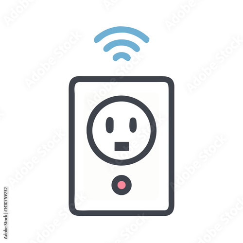 Smart Outlet Icon Representing Remote Power Socket and Energy Control