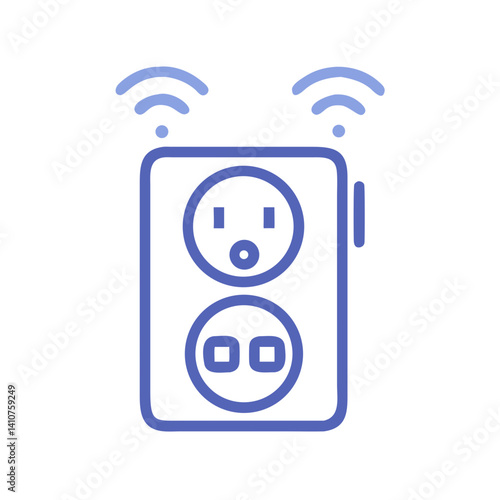 Smart Outlet Icon Representing Remote Power Socket and Energy Control