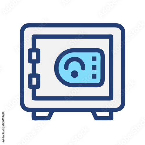 Smart Safe Icon Representing Secure Digital Storage and Intelligent Protection