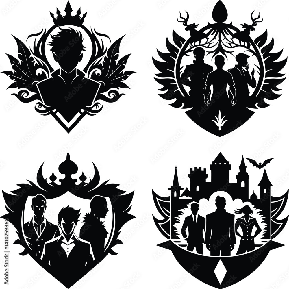 Fototapeta premium Graphic Tees silhouette vector