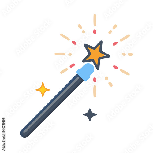 Sparkle Wand Icon Representing Party Celebration and Magical Festivity