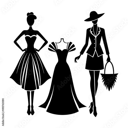 Fashion Statements silhouette vector