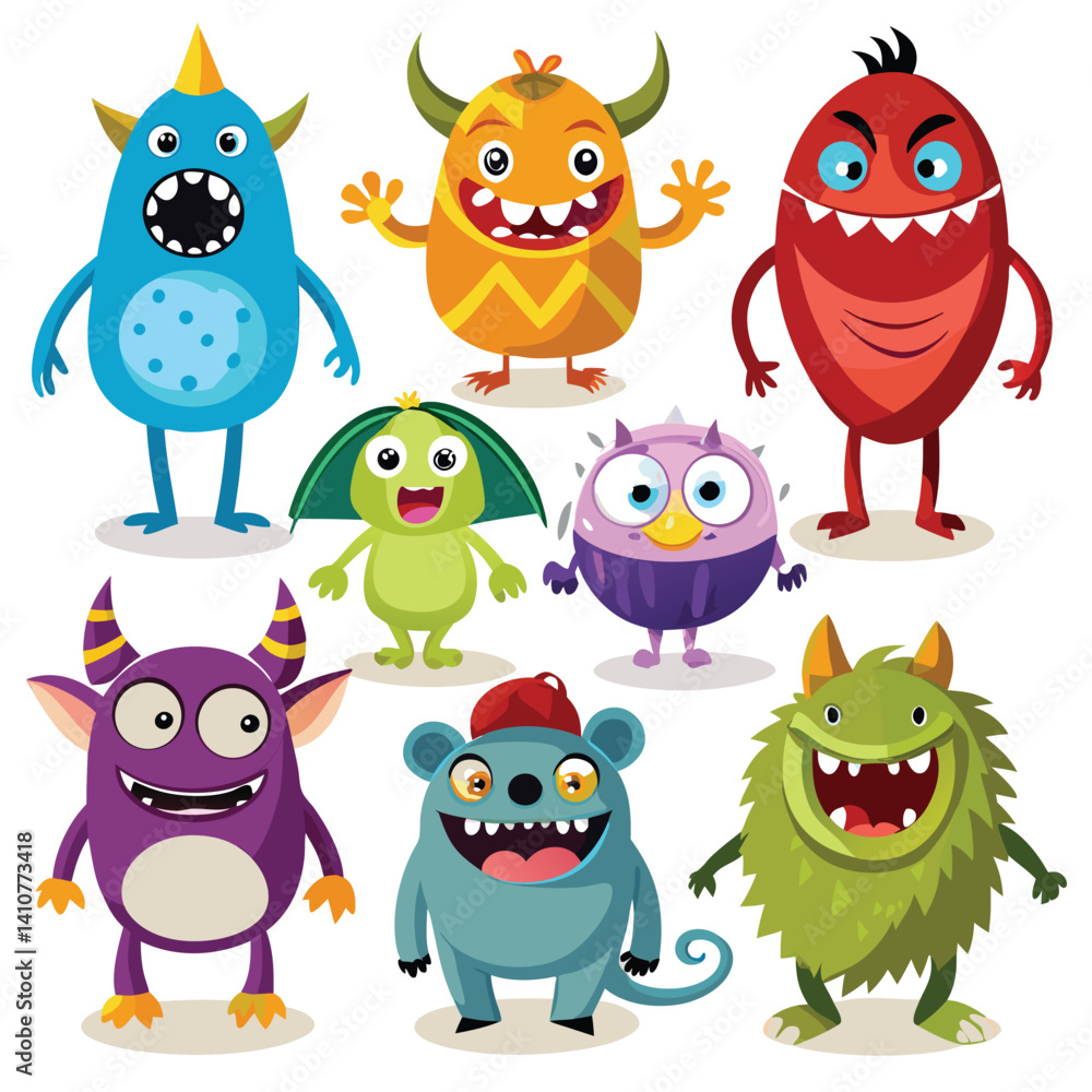 Collection of Cartoon Monsters Collection of Cartoon Monsters