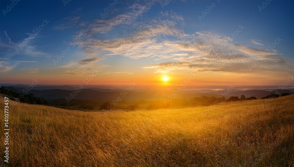 Sunrise summer sky panorama Sunrise summer sky panorama