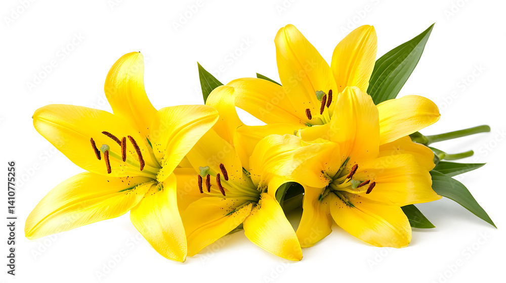 Obraz premium A bouquet of yellow flowers