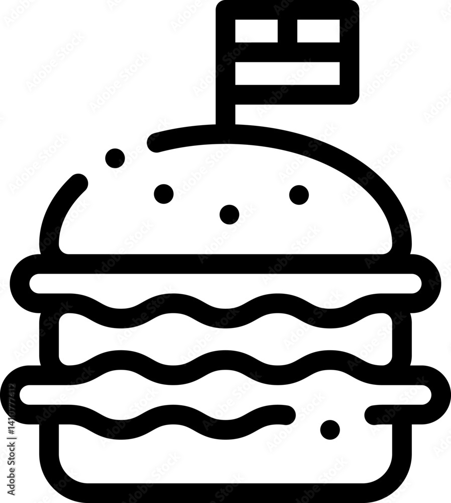 4Th Of July line editable icon. Editable stroke. Vector illustration. 4Th Of July line editable icon. Editable stroke. Vector illustration.